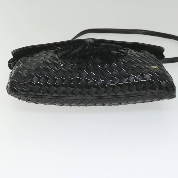 BALLY Shoulder Bag Leather Black Auth bs9690 - Picture 6 of 16